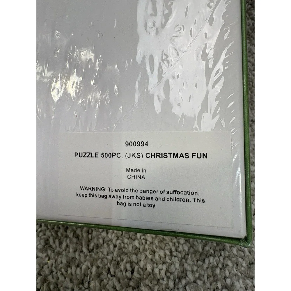 Christmas Fun Holiday 500 Pcs 20.5x15  Puzzle Santa Elves Snowman Reindeer New‎